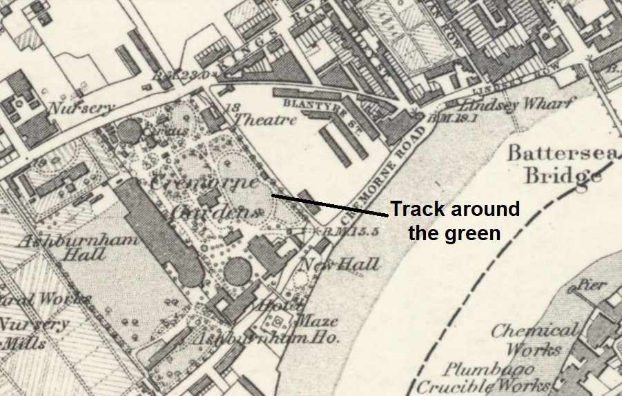 London - Cremorne Gardens : Map credit National Library of Scotland